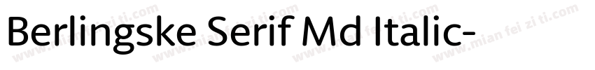 Berlingske Serif Md Italic字体转换
